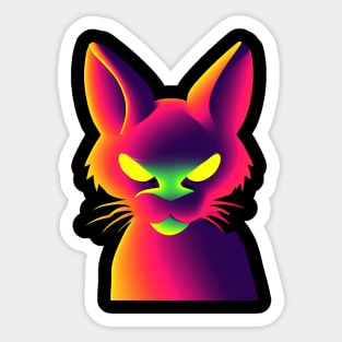 Cat from Hell Halloween Spooky Sticker